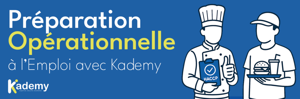 Employés polyvalents en service comptoir et préparation, respect des règles d’hygiène et de qualité. Kademy Formations.